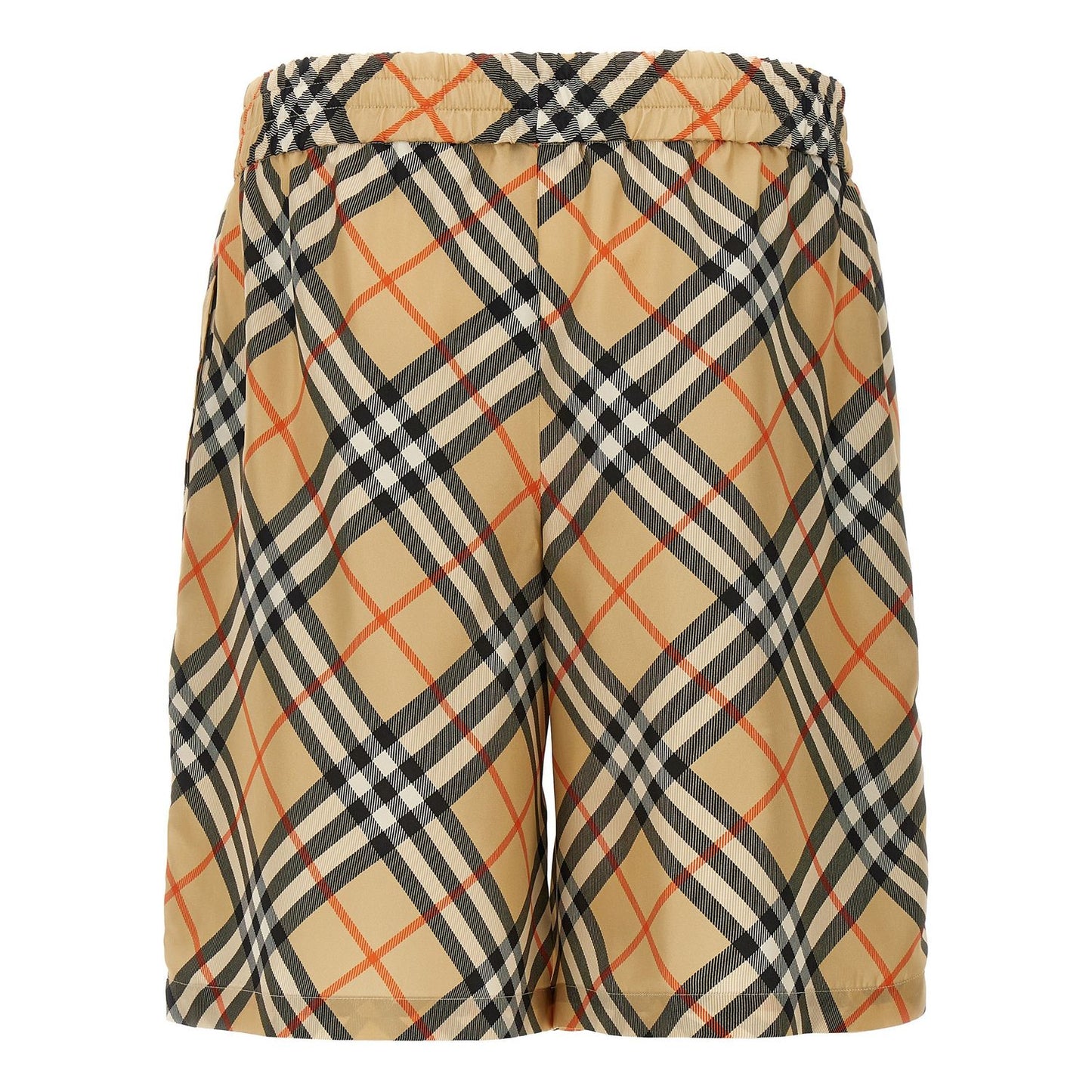 Burberry Beige Satin Bermuda Shorts