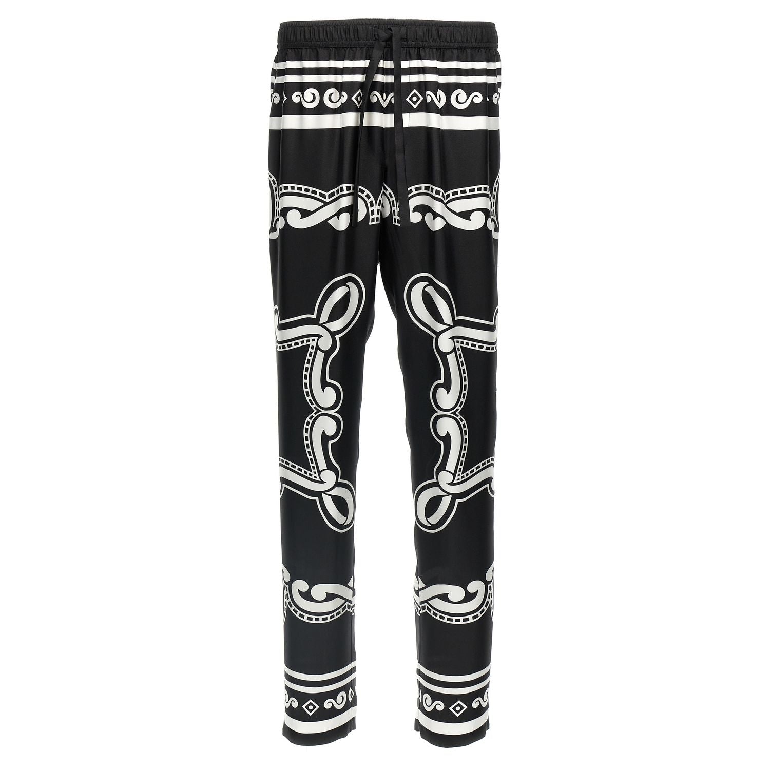Dolce & Gabbana Bicolor Silk Casual Pants