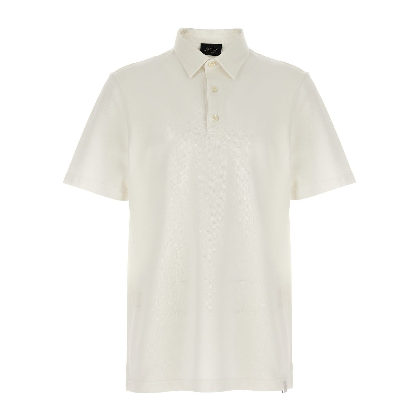 Brioni White Cotton Polo Shirt