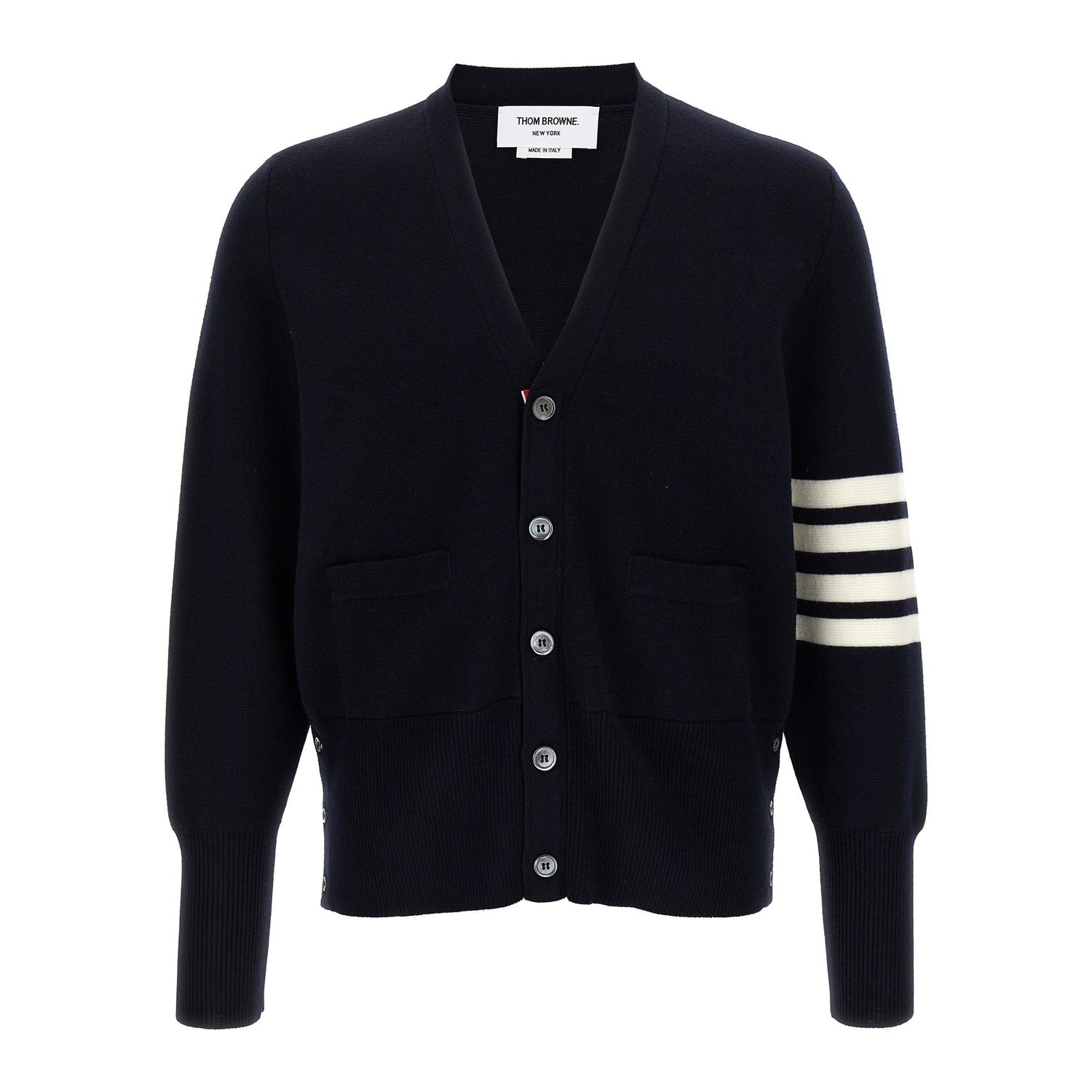 Thom Browne Blue Virgin Wool Cardigan