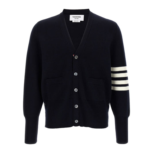 Thom Browne Blue Virgin Wool Cardigan