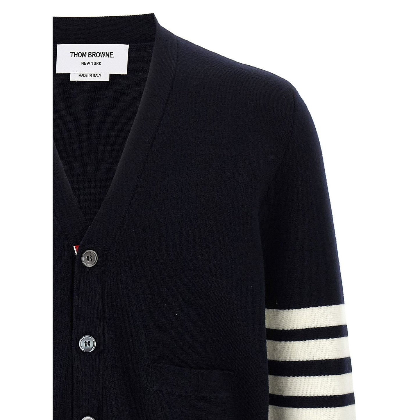 Thom Browne Blue Virgin Wool Cardigan