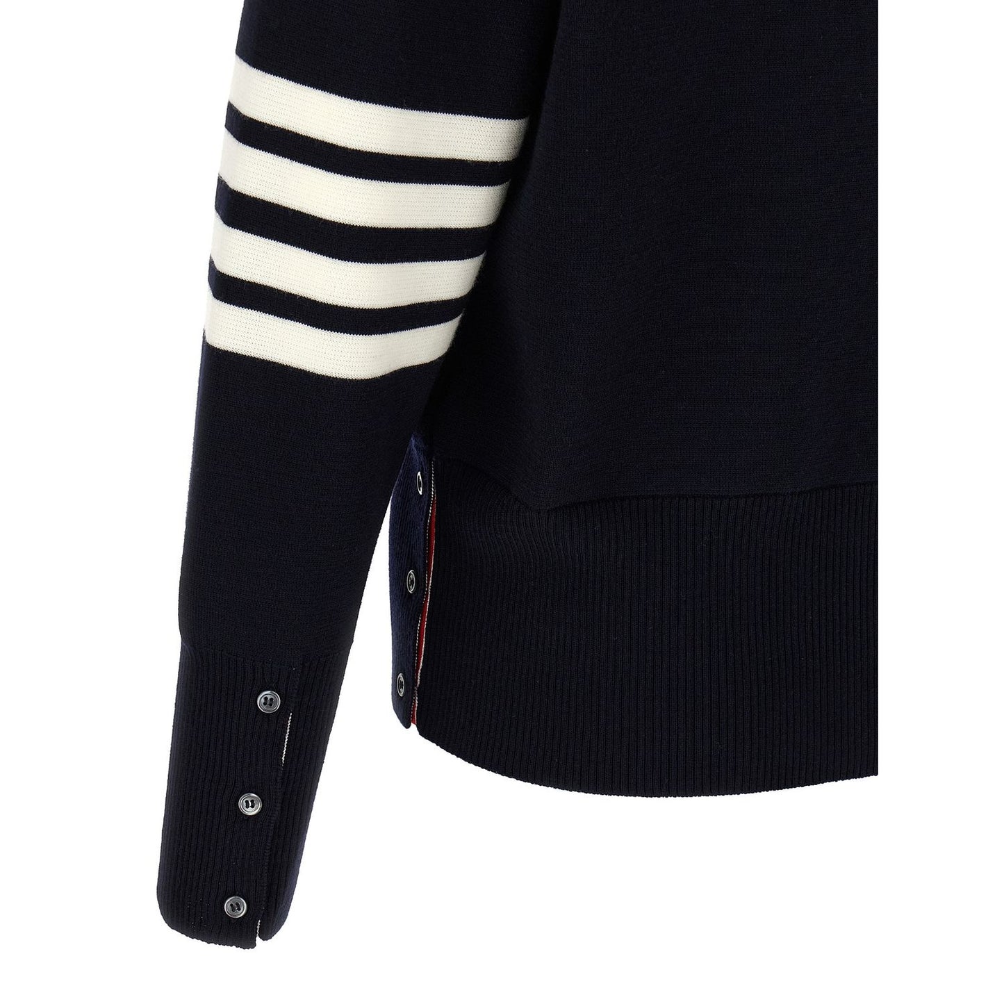 Thom Browne Blue Virgin Wool Cardigan