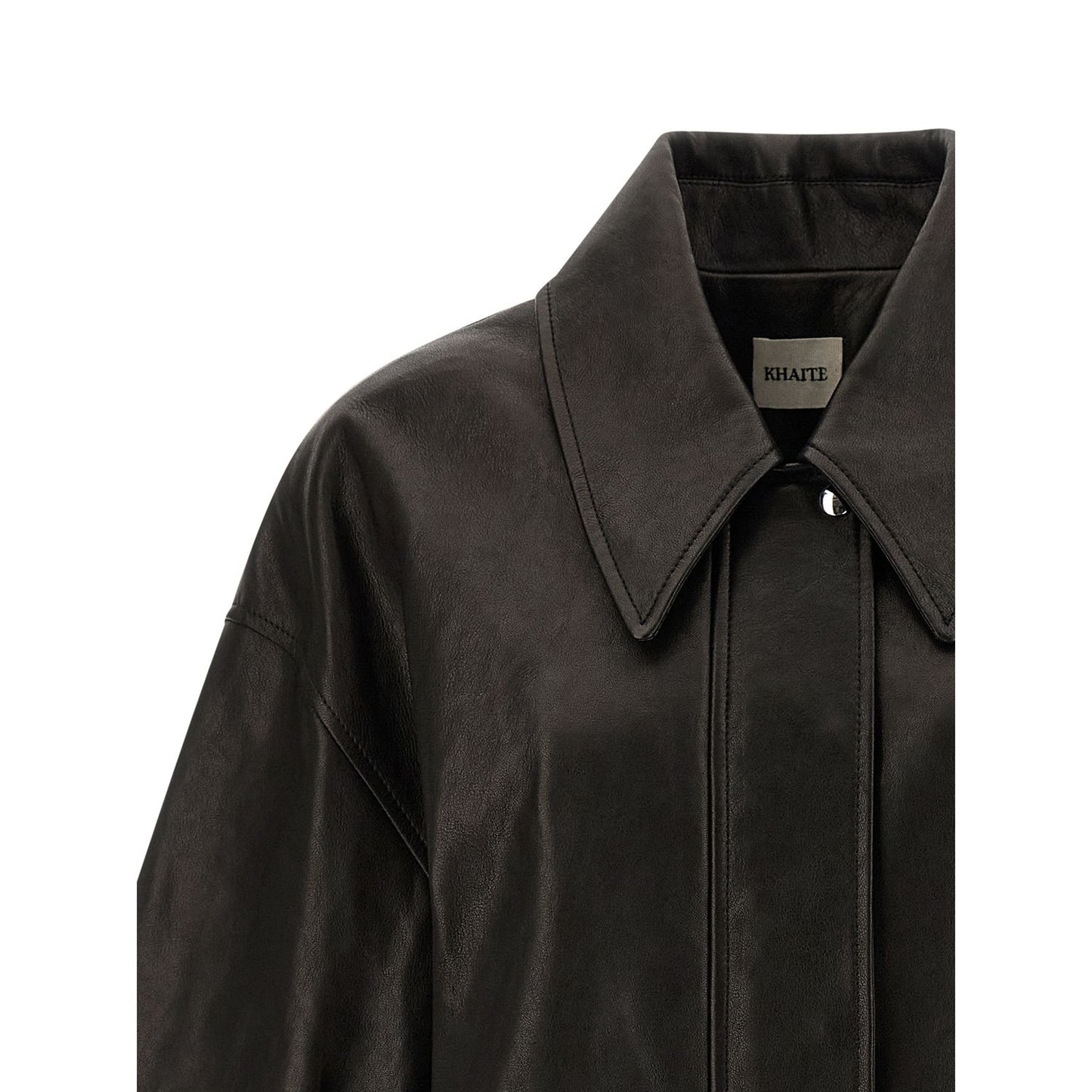 Khaite Black Lamb Leather Leather Jacket