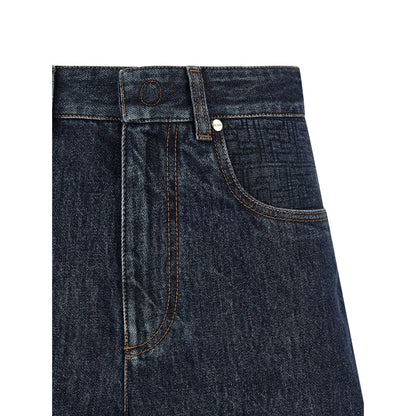 Fendi Blue Cotton Bermuda Shorts