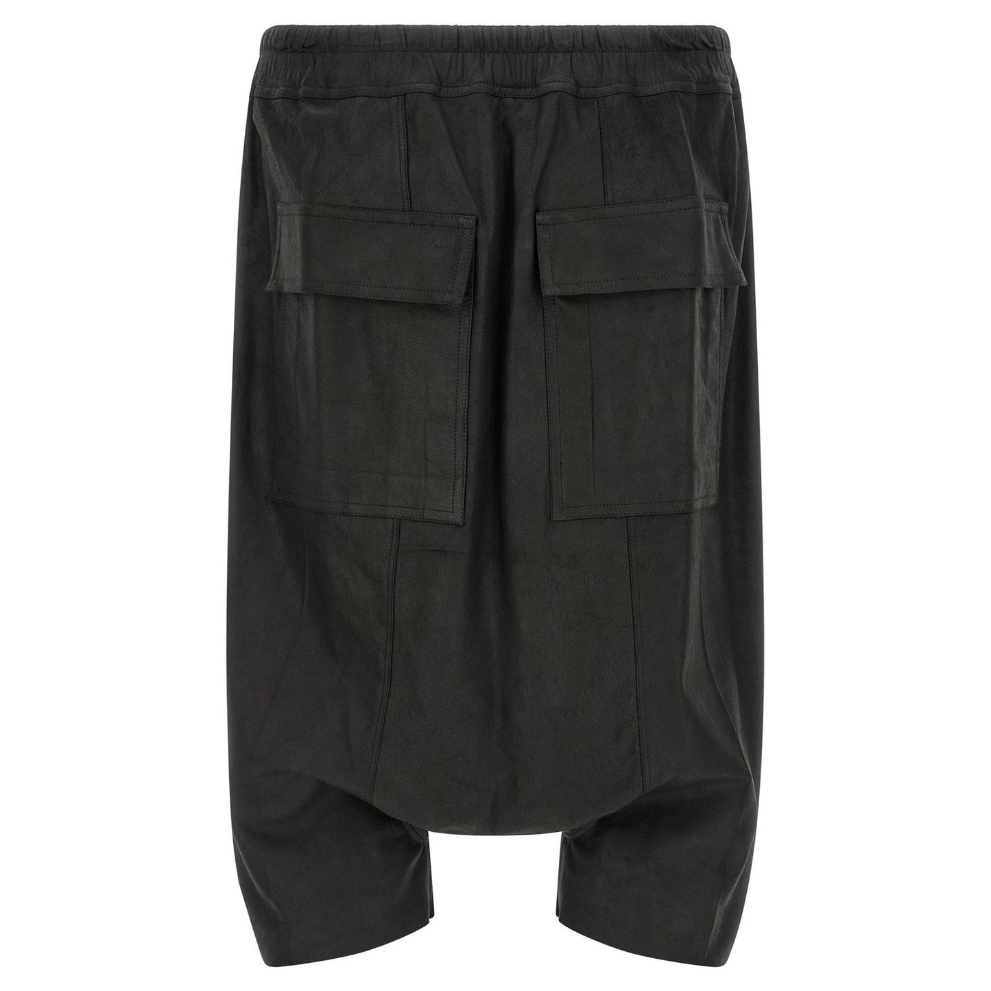 Rick Owens Black Lamb Leather Bermuda Shorts
