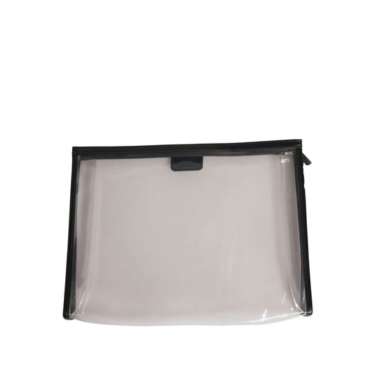 Dolce & Gabbana Transparent PVC Clutch Pouch Purse Branded Logo Plaque Bag