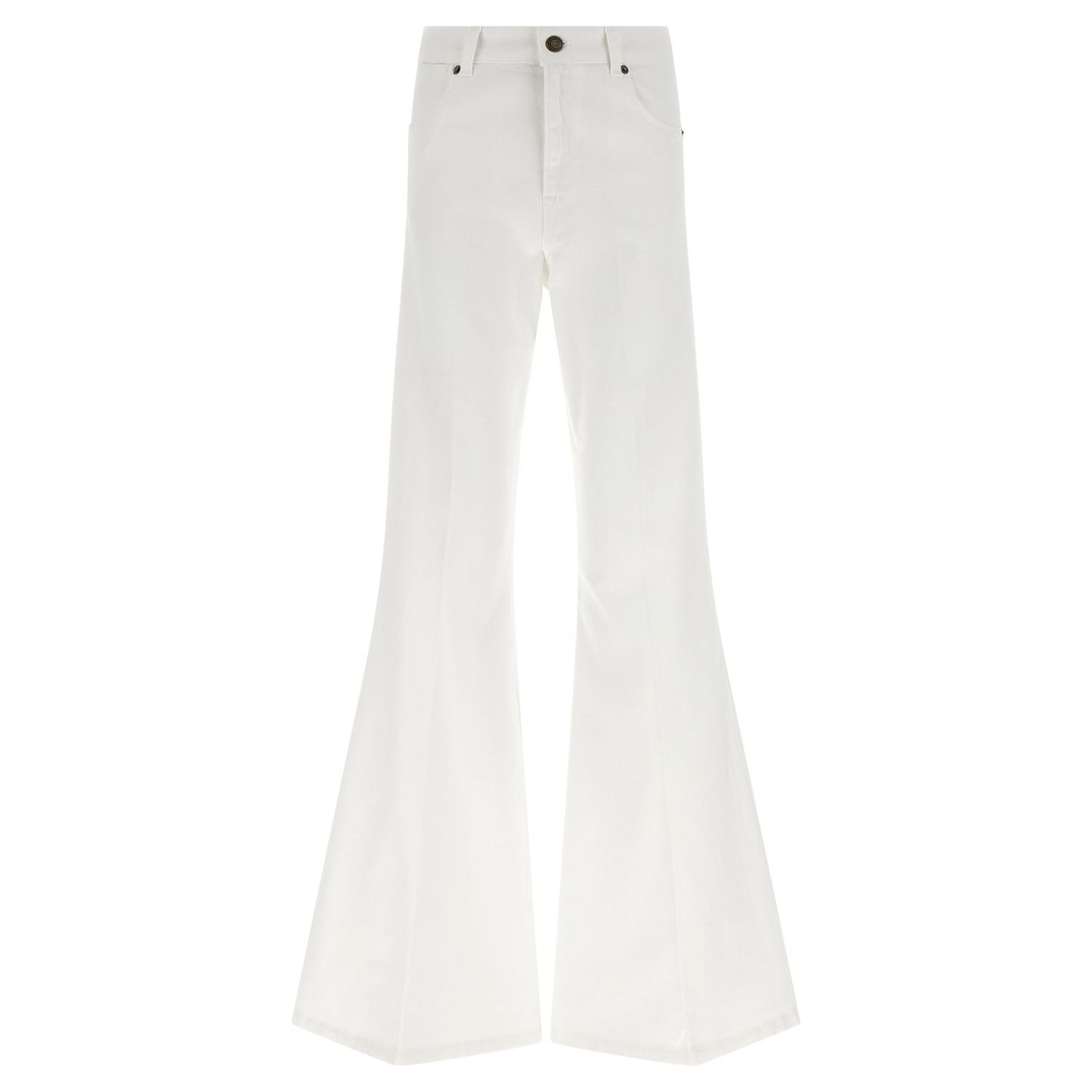 Twinset White Cotton Flared Jeans