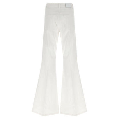 Twinset White Cotton Flared Jeans