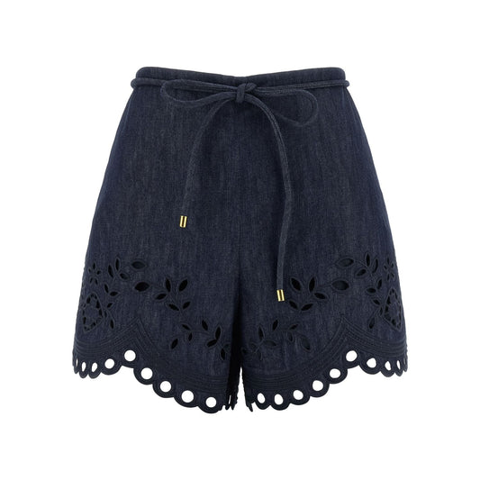 Zimmermann Blue Cotton Bermuda Shorts