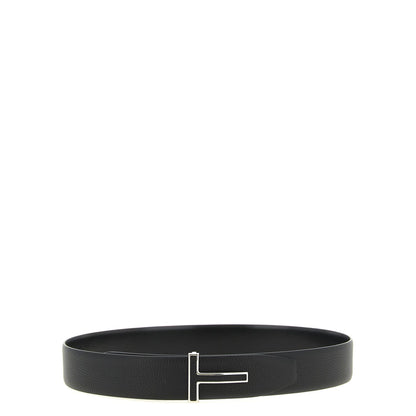 Tom Ford Black Calfskin Regular Belt