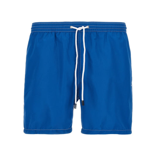 Barba Napoli Blue Polyester Swim Shorts