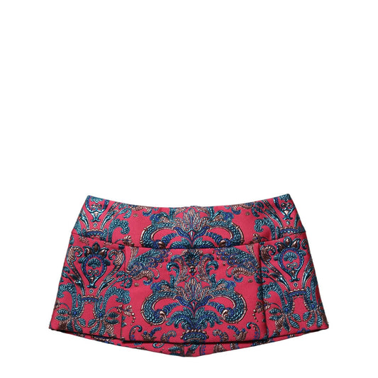 Dolce & Gabbana Multicolor Floral Jacquard MidWaist Mini Skirt