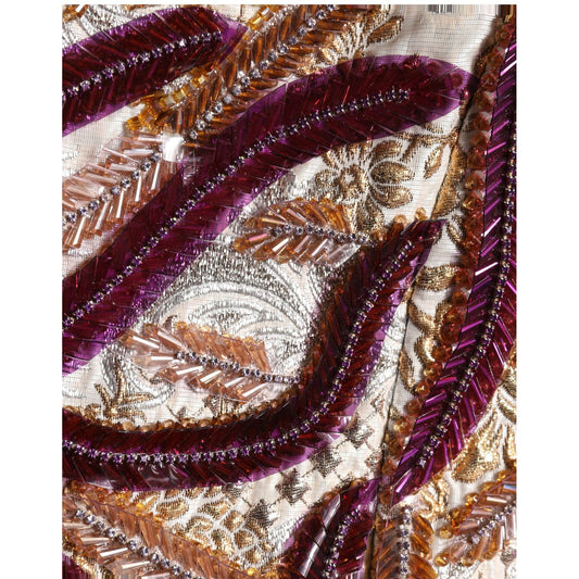 Dolce & Gabbana Multicolor Sequin MidWaist A-line Mini Skirt