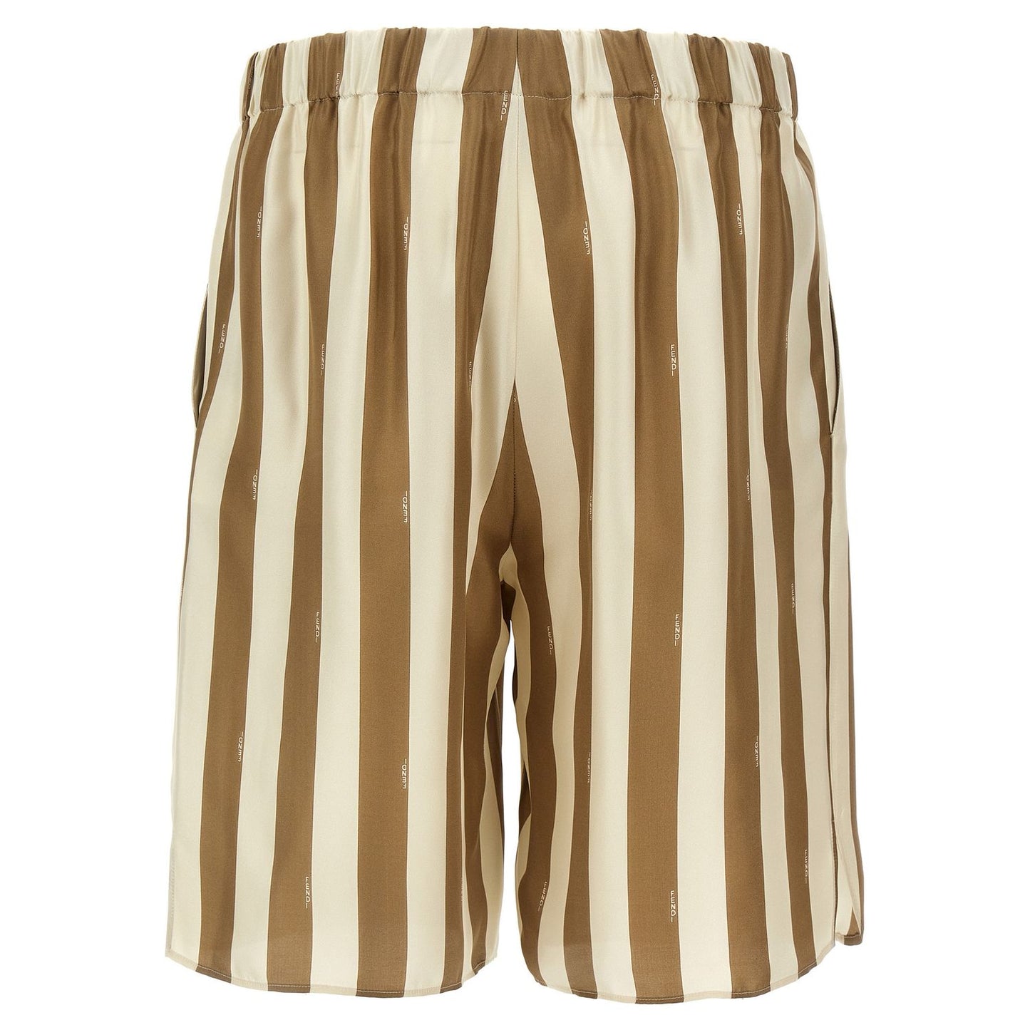 Fendi Beige Silk Bermuda Shorts