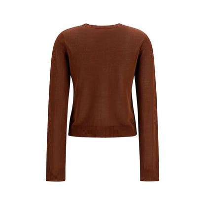 Ganni Brown Cotton Cardigan