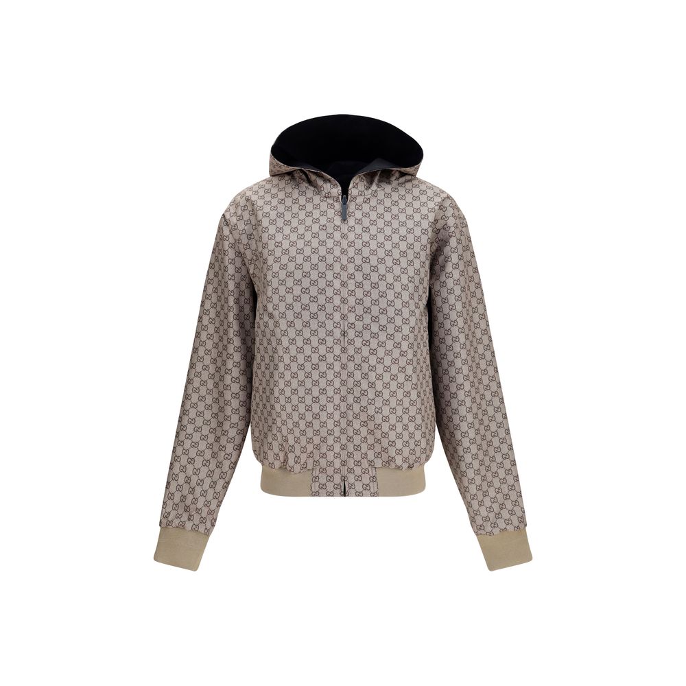 Gucci Black Cotton The Reversible Zip Jacket