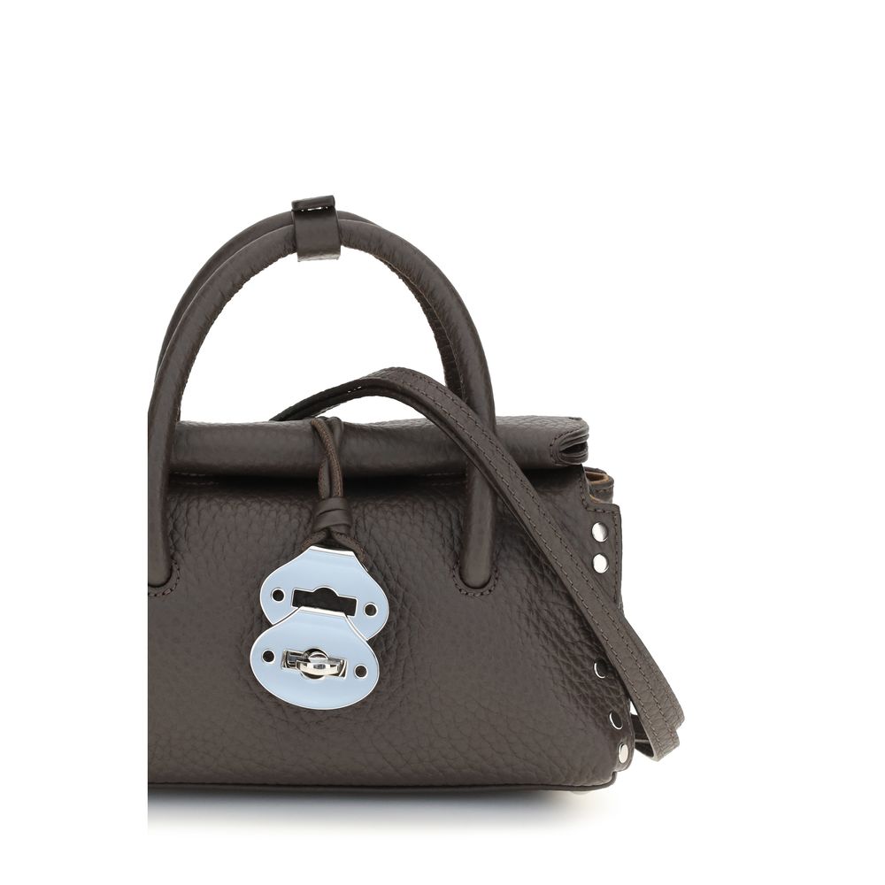 Zanellato Brown Calf Leather Bos Taurus Handbag