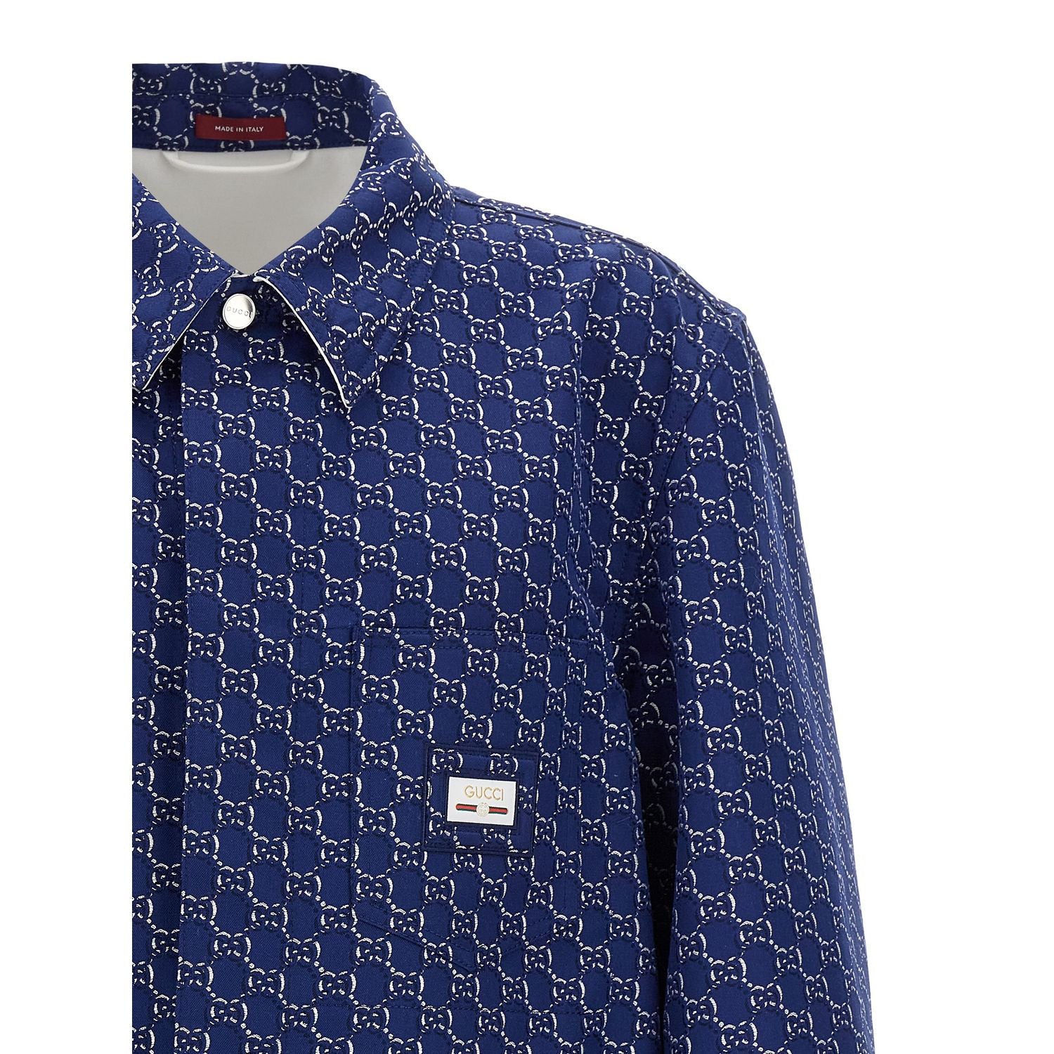 Gucci Blue Cotton Biker Jacket