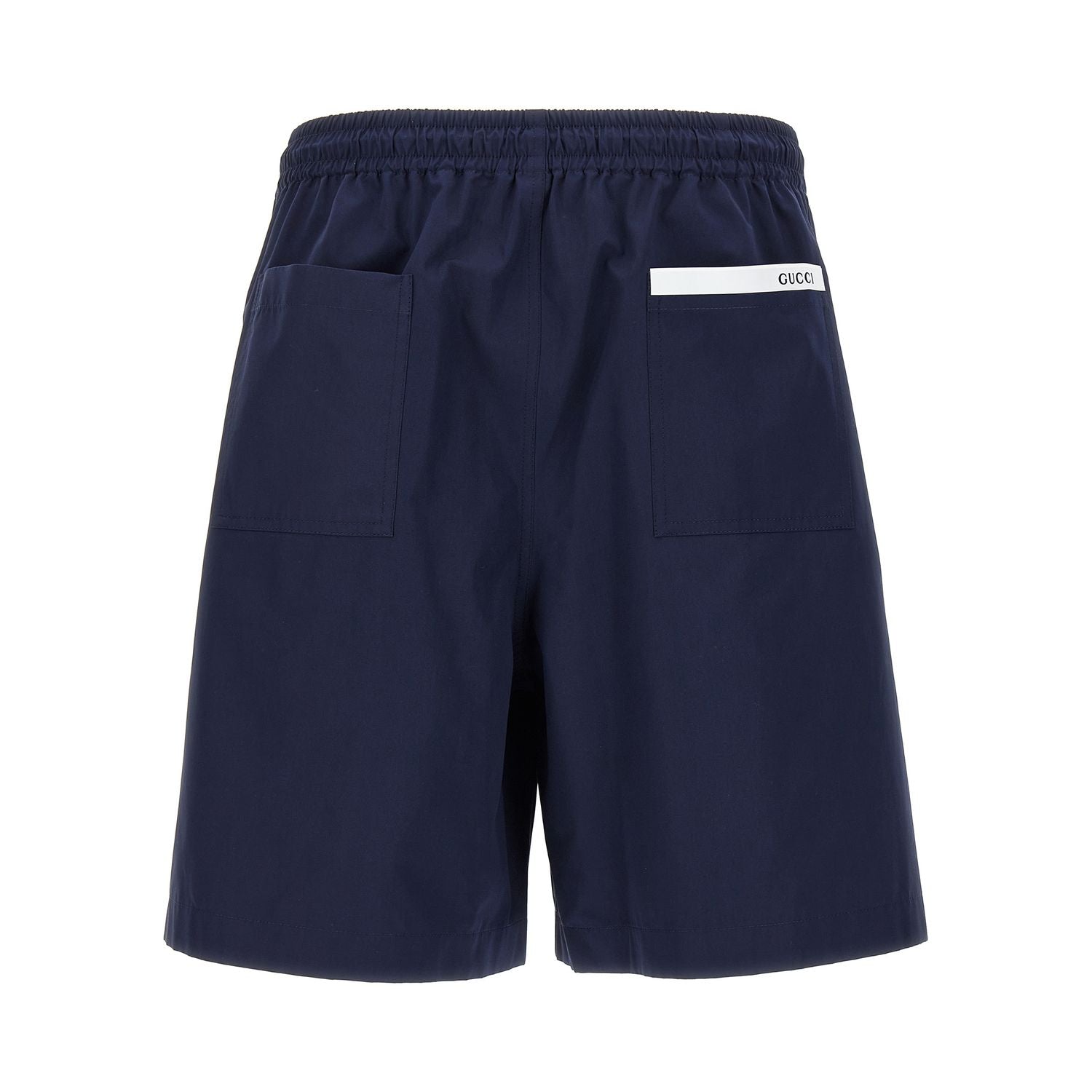 Gucci Blue Cotton Bermuda Shorts