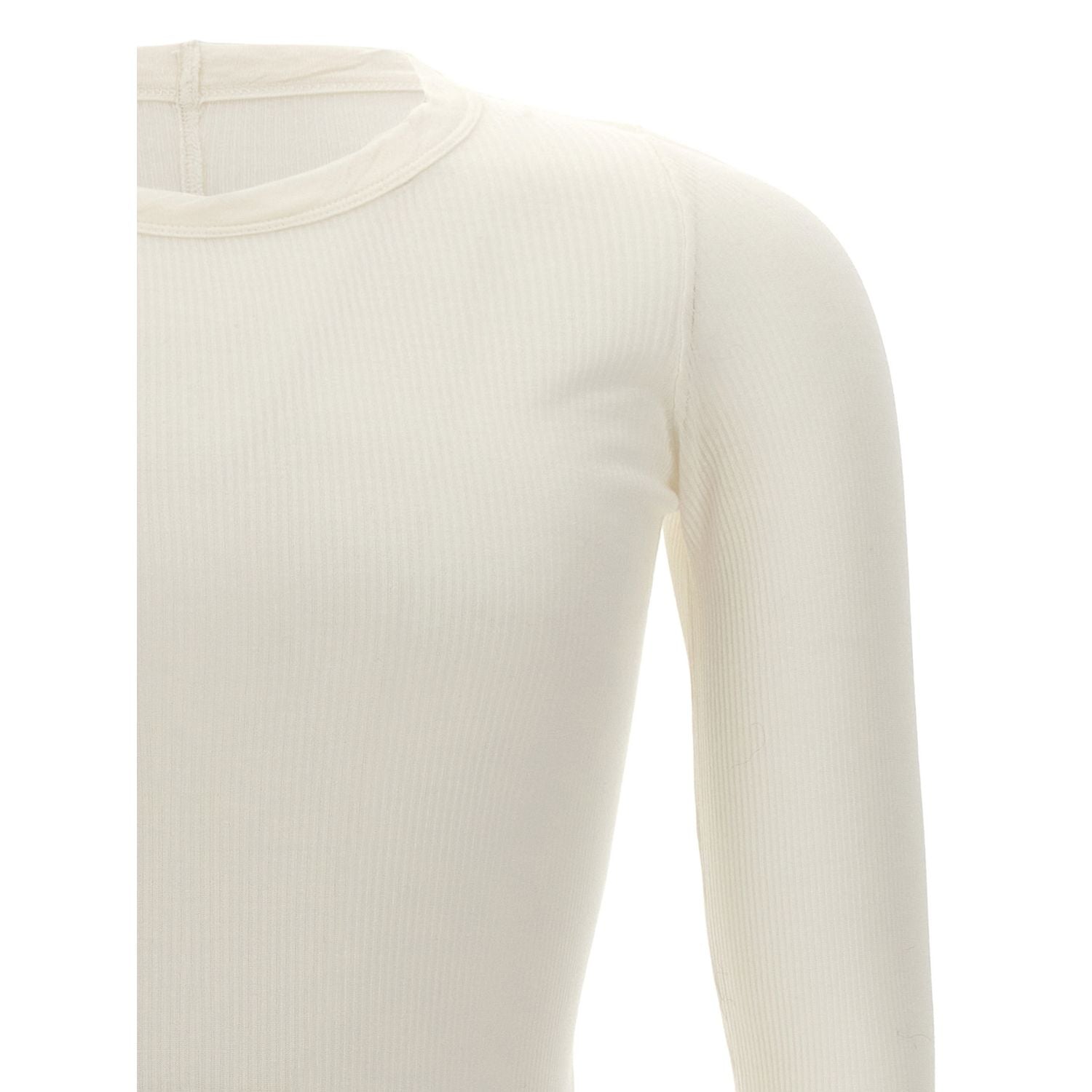 Rick Owens White Viscose T-Shirt
