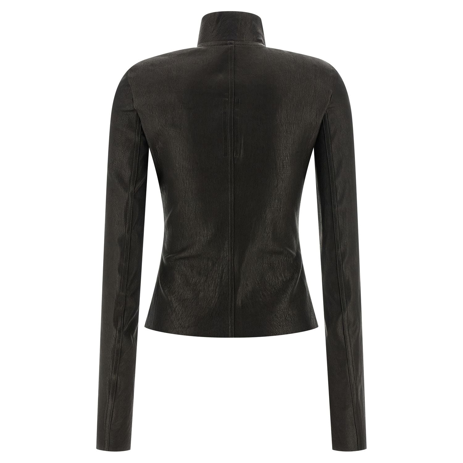 Rick Owens Black Lamb Leather Leather Jacket