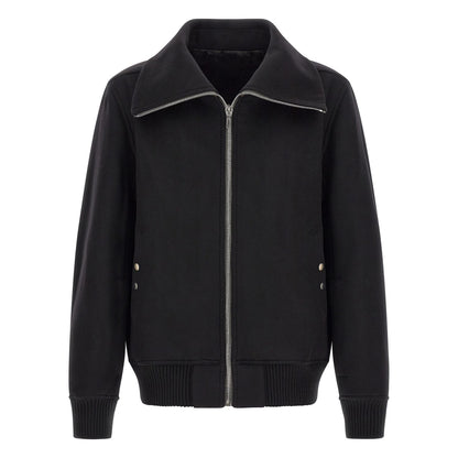 Rick Owens Black Virgin Wool Bomber