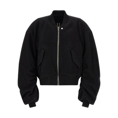 Rick Owens Black Virgin Wool Bomber