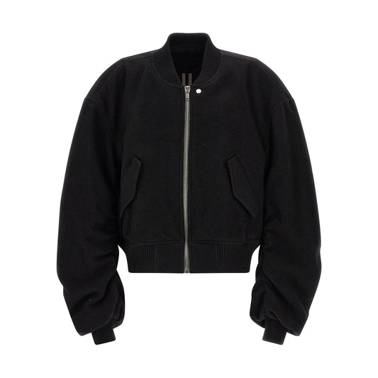 Rick Owens Black Virgin Wool Bomber
