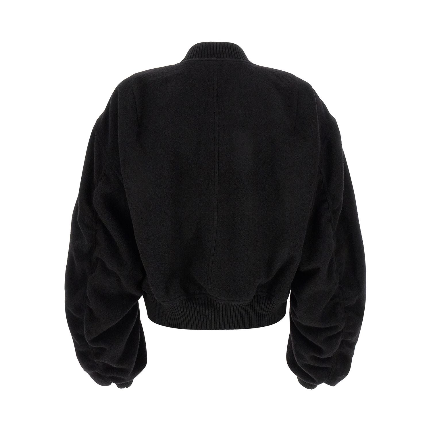 Rick Owens Black Virgin Wool Bomber