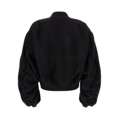 Rick Owens Black Virgin Wool Bomber