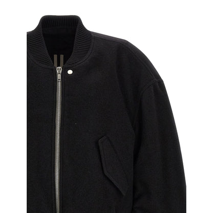 Rick Owens Black Virgin Wool Bomber
