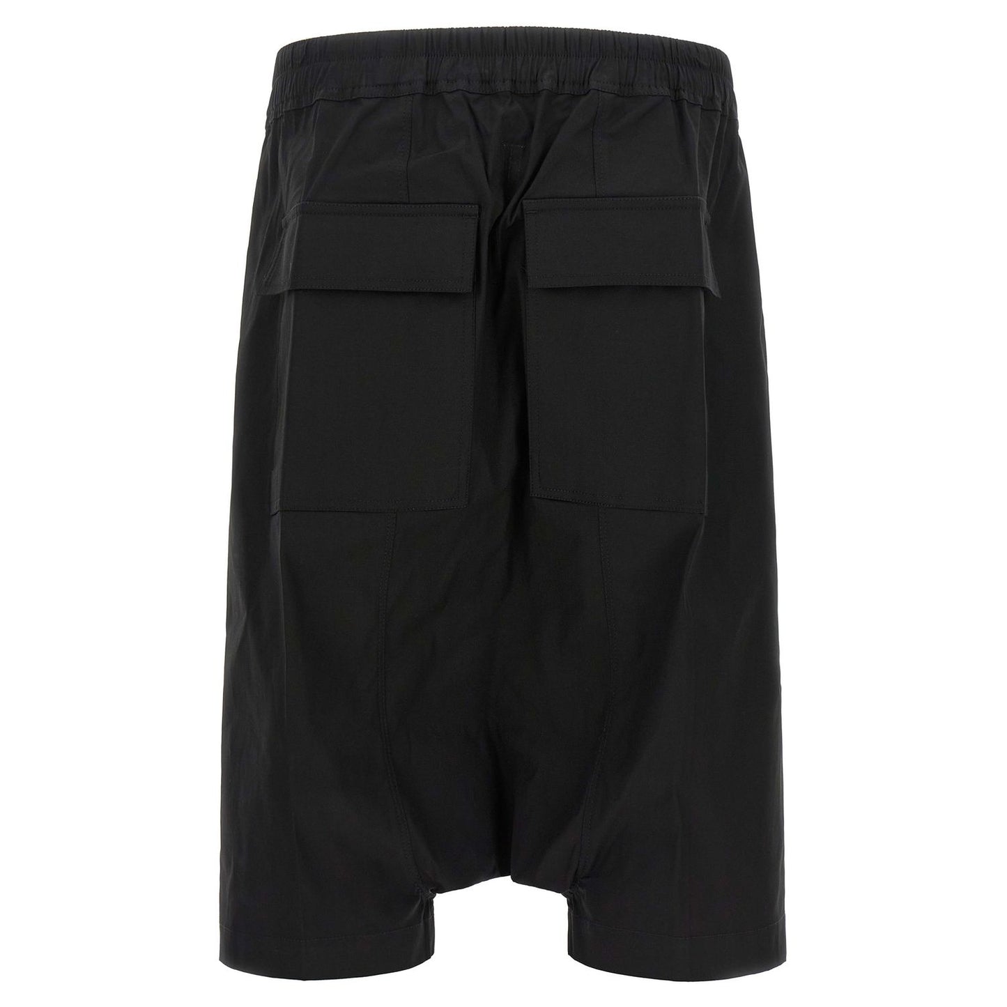 Rick Owens Black Cotton Bermuda Shorts