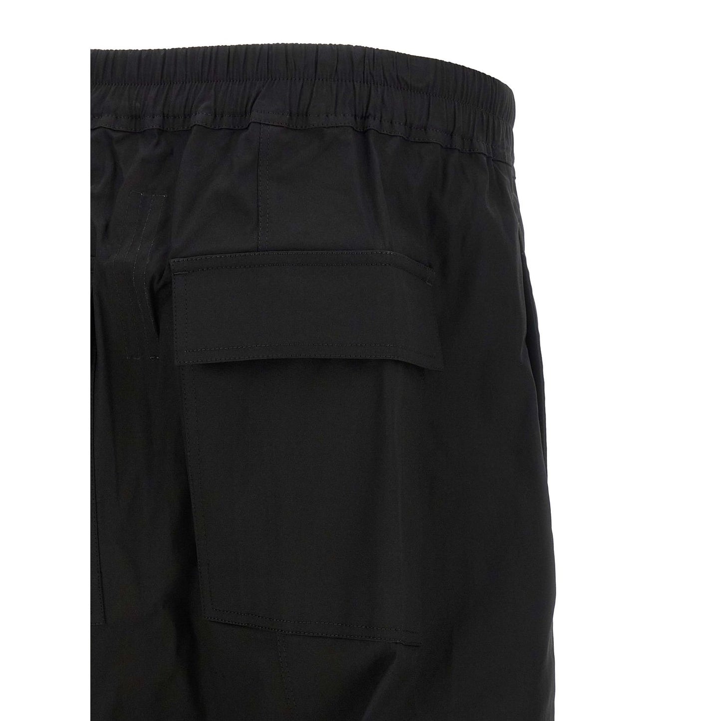 Rick Owens Black Cotton Bermuda Shorts