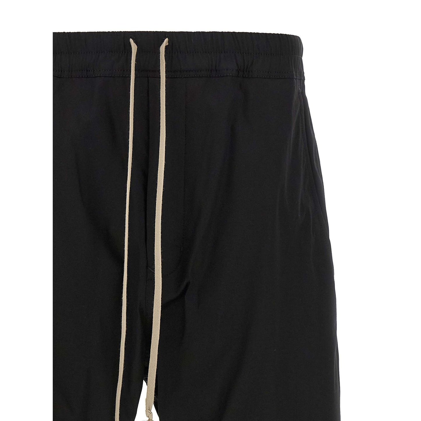 Rick Owens Black Cotton Joggers (Workout Pants)