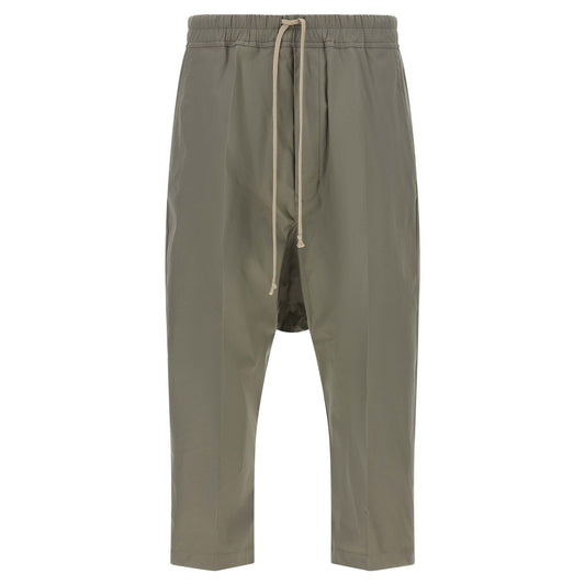 Rick Owens Gray Cotton Cropped Pants