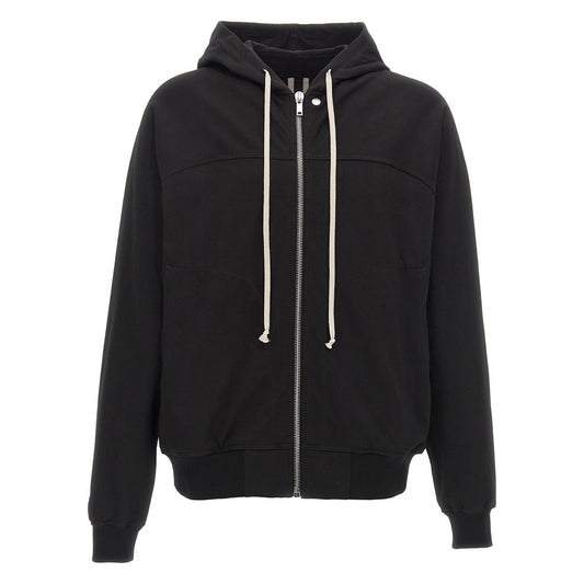 Rick Owens Black Cotton Hoodie