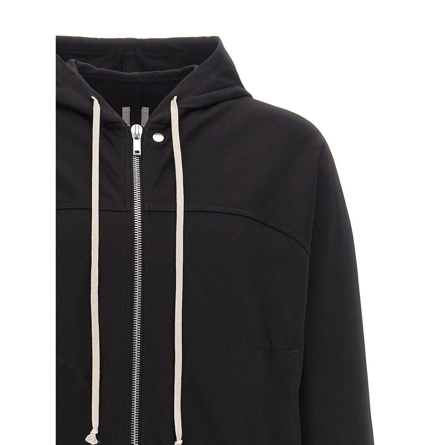Rick Owens Black Cotton Hoodie