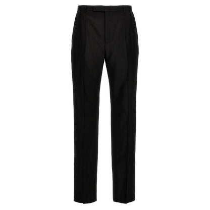 Saint Laurent Black Acetate Dress Pants