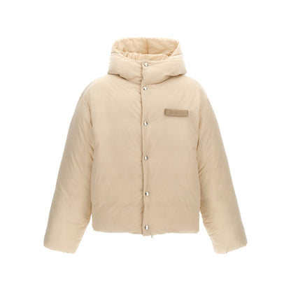 Jacquemus White Polyamide Full-Length Jacket