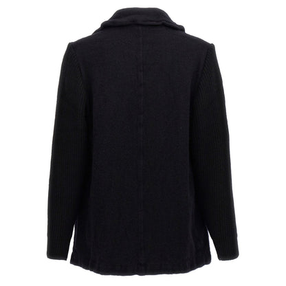 Comme Des Garçons Blue Wool Coat