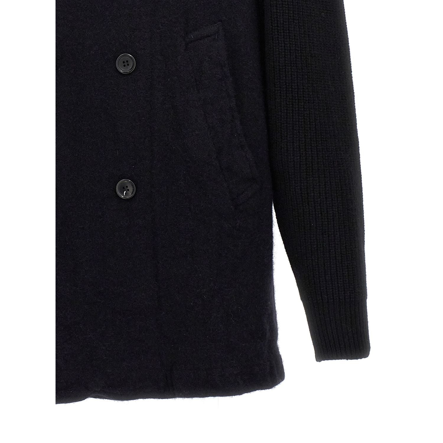 Comme Des Garçons Blue Wool Coat