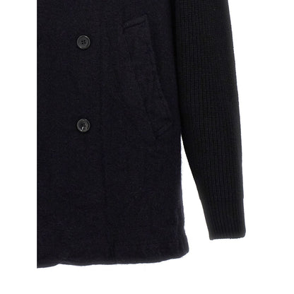 Comme Des Garçons Blue Wool Coat