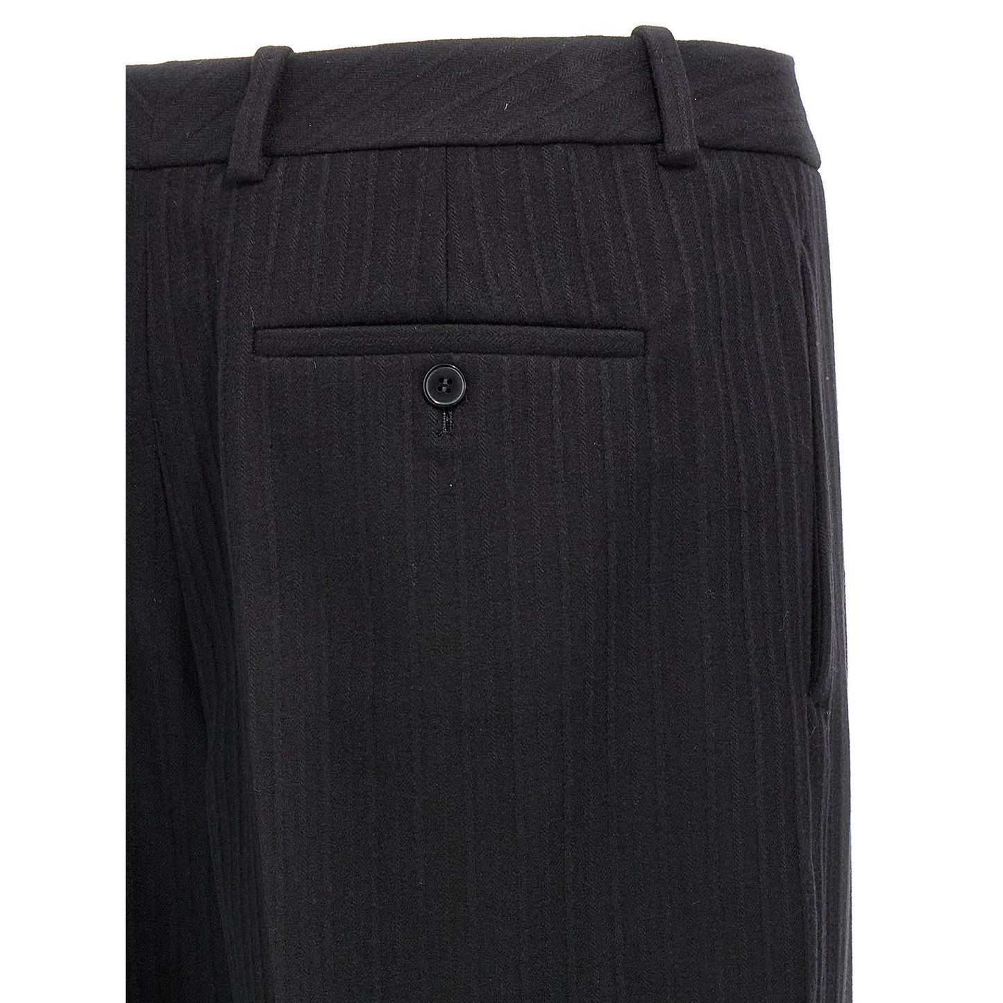Saint Laurent Black Wool Dress Pants