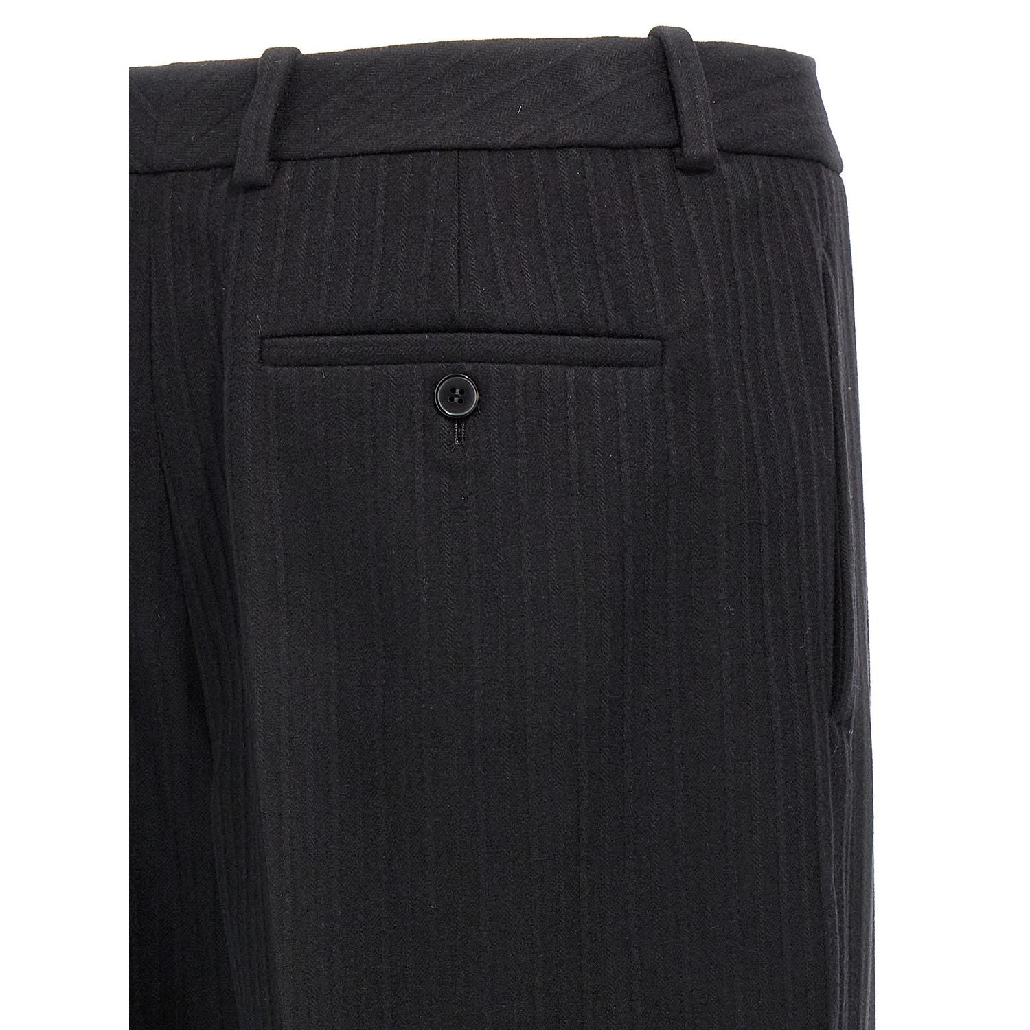 Saint Laurent Black Wool Dress Pants