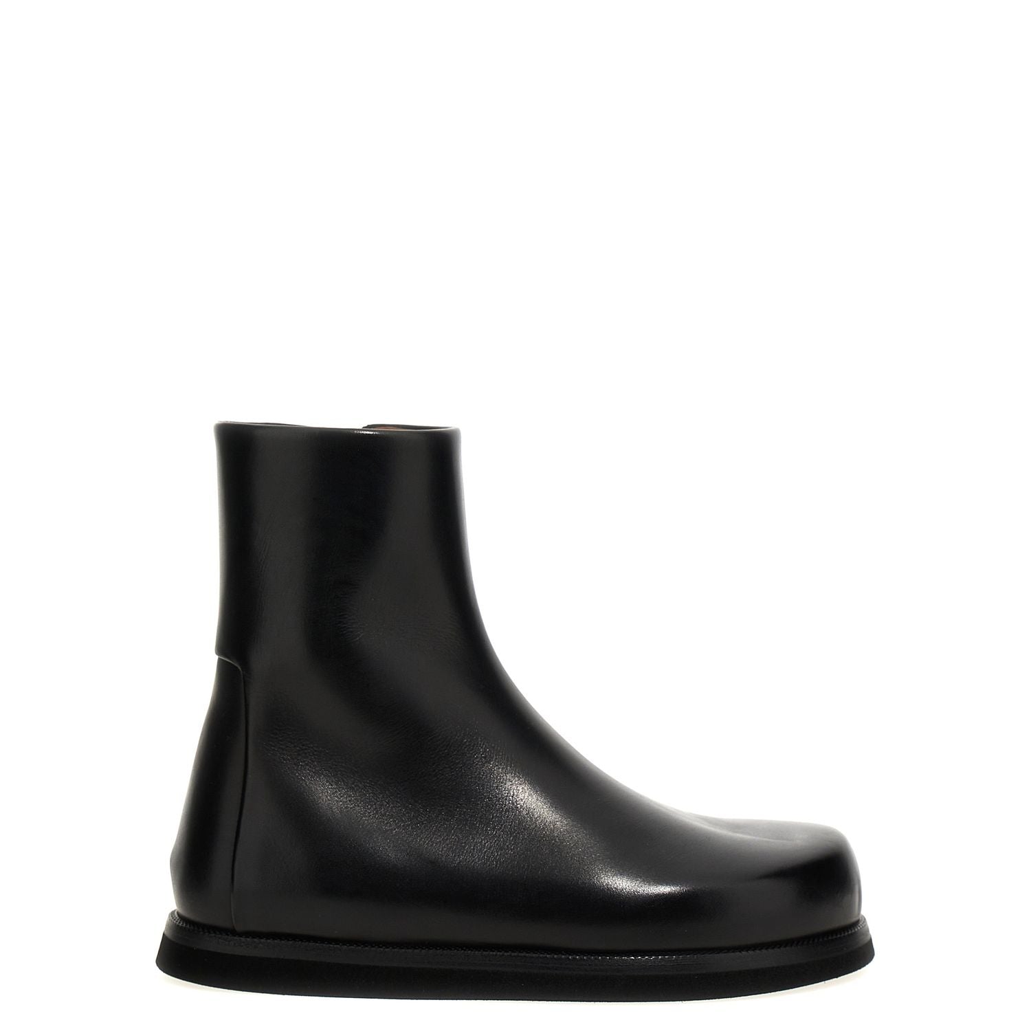 Marsell Black Calfskin Ankle Boots
