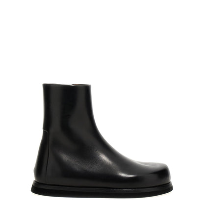 Marsell Black Calfskin Ankle Boots
