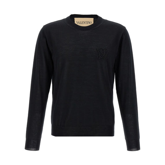 Valentino Garavani Black Virgin Wool Cardigan