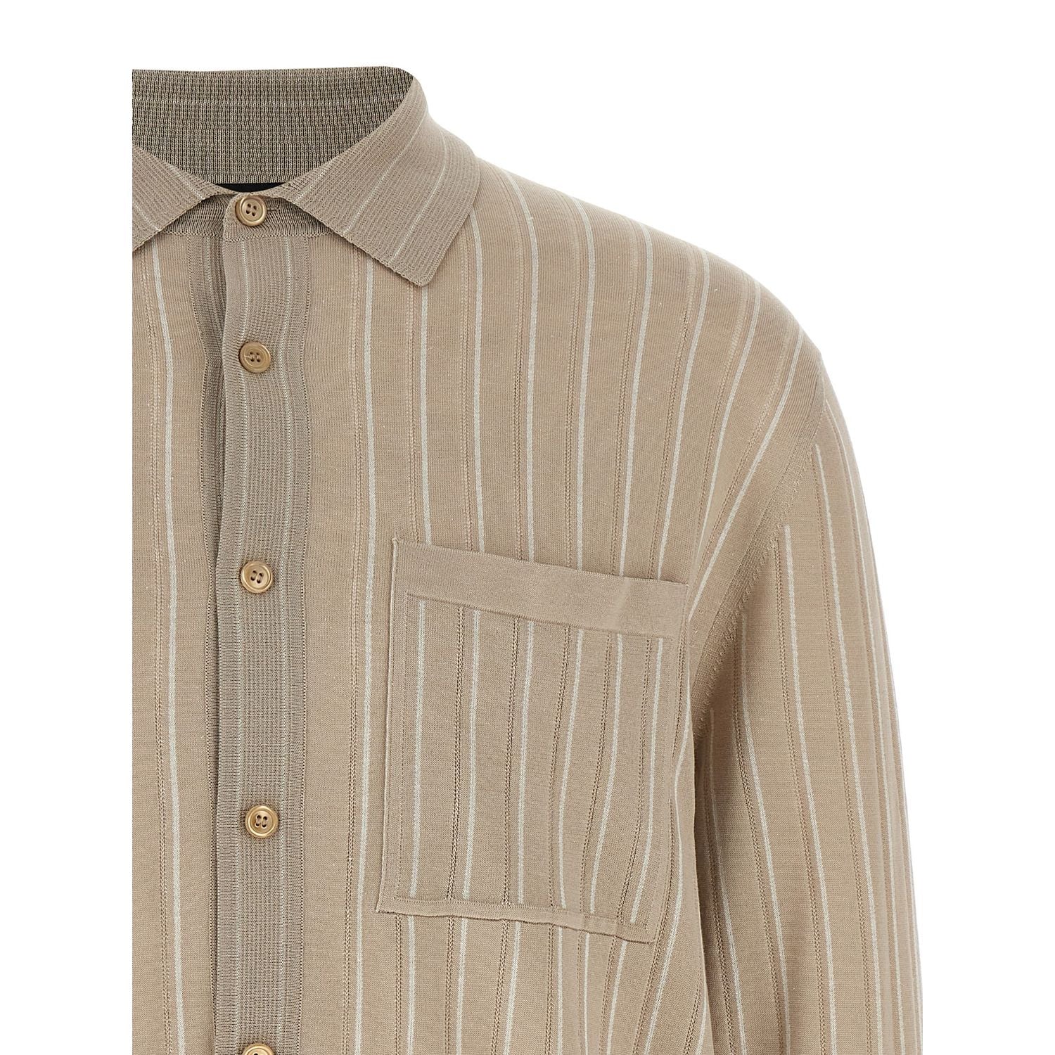 Brioni Beige Cotton Blouse