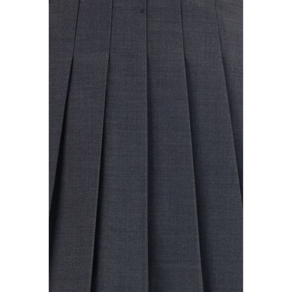 Self-Portrait Gray Polyamide Mini Skirt